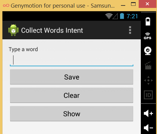 Collect words